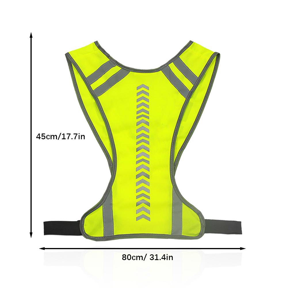 Reflective Running Vest,Thin Night Cycling Safety Vest,High Visibility Battery Powered LED Reflective Vest For Runners Night