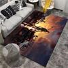 Adventure Lifestyle Rug with Sunset Cars Suitable for use as an anti-slip game mat for living room and bedroom sofas