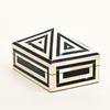Geometric Pyramid Inlay Box – Handcrafted Decorative Storage for Jewelry & Keepsakes