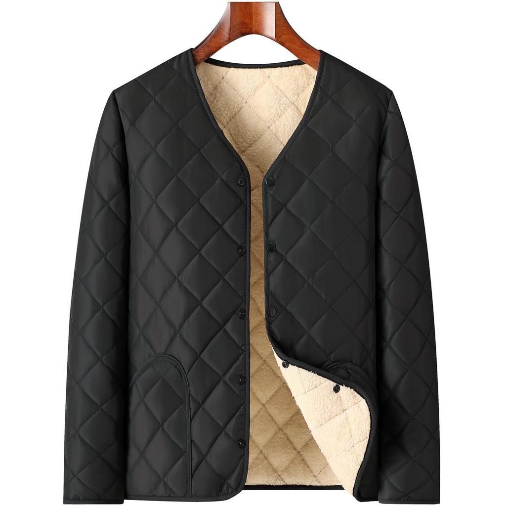 Men’s Cotton-Padded Winter Jacket for Middle-Aged and Elderly: Thick, Warm, Velvet-Lined for Dad and Grandpa