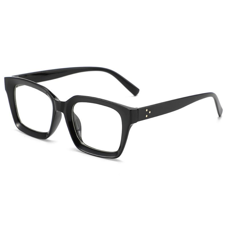 Square Anti Blue Light Glasses Men And Women Large-Frame Glasses with Transparent Lenses Simple Computer Reading Eyewear