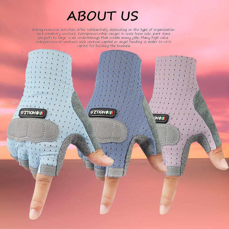 

Children s half-finger gloves, riding protection, anti-skid balance bike, roller skating, mountaineering, horizontal bar, thin cycling sports gloves M 4-7 years old темно-синього кольору