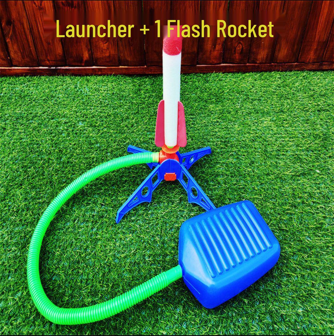 Luminous Flying Rocket Toy Cannon – Pedal-Operated Skyward Launcher for Kids