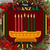 Happy Kwanzaa African American Festivals Wooden Sign - Classic Round Sign for Front Door, Wall Hanging Decor - Ideal Kwanzaa Decoration