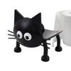 Cat Shaped Toilet Paper Holder 3D Funny Cat Tissue Roll Stand Free Standing Toilet Paper Stand Bathroom Shower Decoration