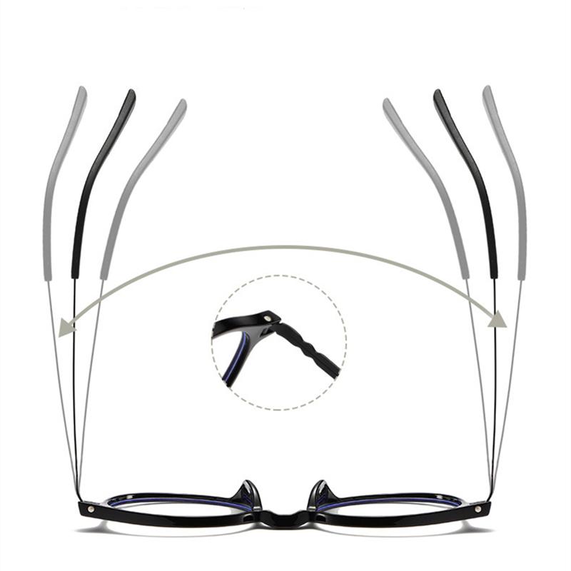 New Unisex Retro Fashion Ultra Light Rubber Titanium Glasses Frame Women'S And Men'S Round Frame Small Frame Glasses