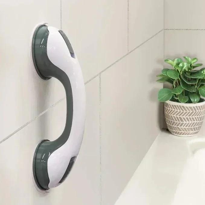 

Toilet Safe Grab Anti Slip Elderly Safety Helping Handle Shower Handle Support Bathroom Bar Vacuum Sucker Handrail серый