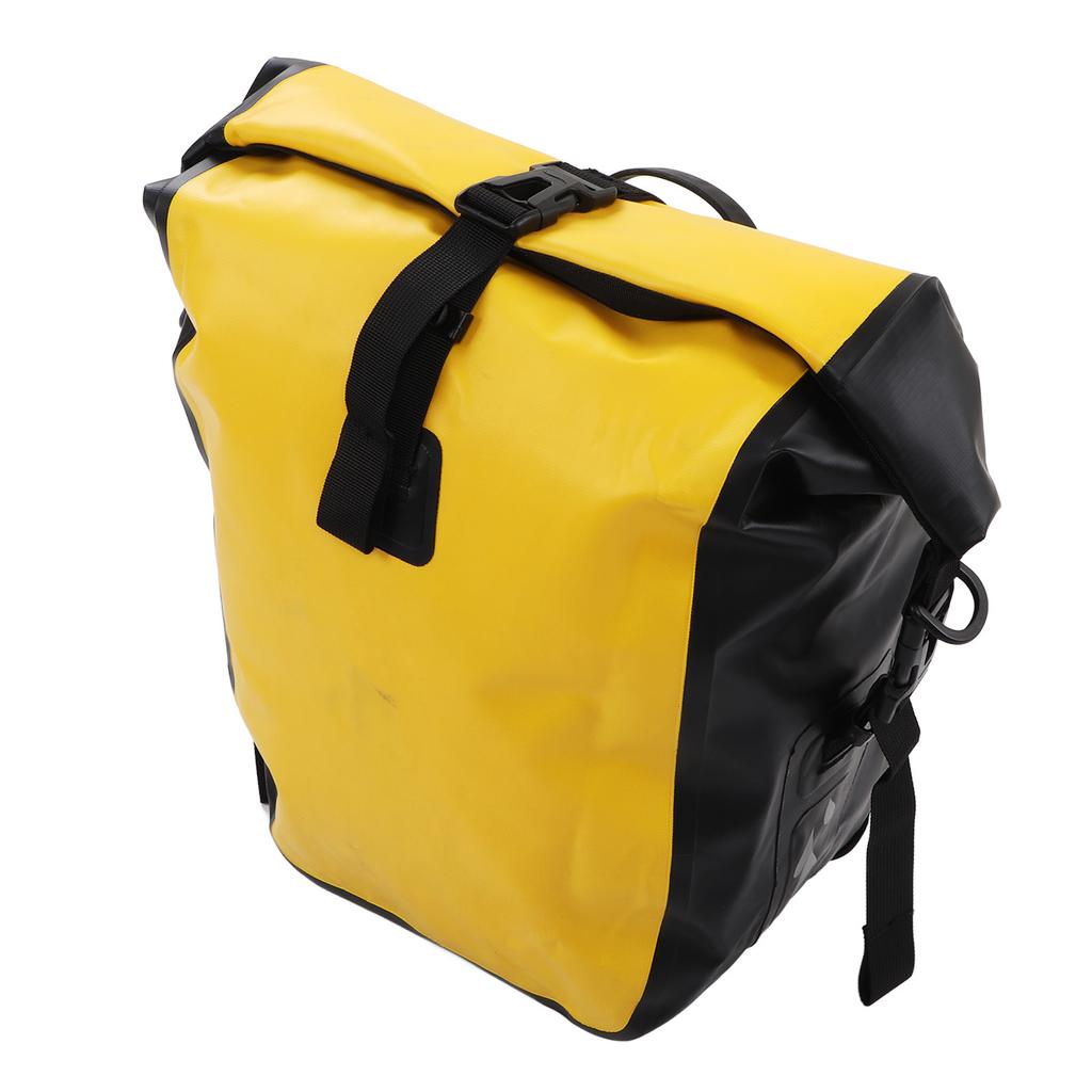 Bike Rear Rack Bag Outdoor Waterproof Bicycle Saddle Bag for Long Distance Riding Cycling Yellow 25L Large