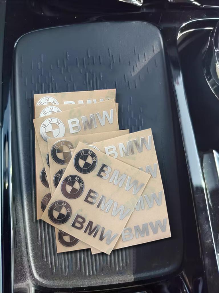 AAAPO1 Creative Car Emblem Interior Sticker  For BMW E34 E46 E39 E38 E90 E60 E36 F30 F30 F10 E92 E38 E91 Dashboard Console Label Decals
