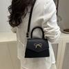 Bow square bag women's foreign versatile handbag 2025 new texture shoulder messenger bag women's bag wholesale