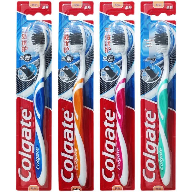 Colgate Triple Action Gum Care Soft Charcoal Bristle Toothbrush 6-Pack