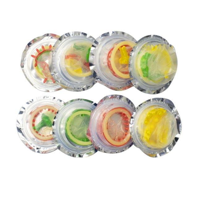 5 Pcs Men Condoms Adult Sex Products Sensation Female G -Spot Vaginal Stimulation Condoms Sophora Viciifolia Spike Penis Sleeve