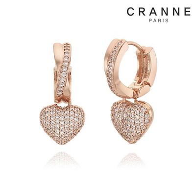 14K Bold Heart One-Touch Earrings (Gold Filled) C24EGF186
