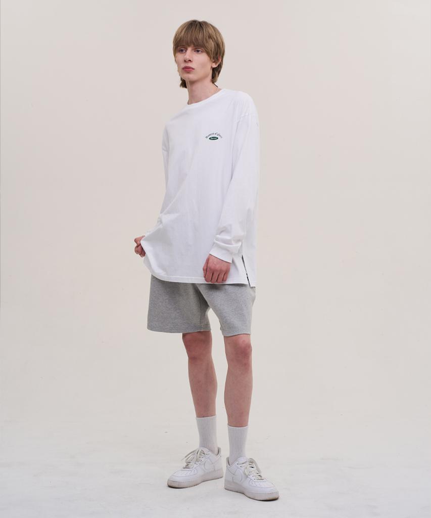 Super Serve Signature Logo Classic Long Sleeve Tee - Light Grey