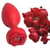 Rechargeable 10-Mode Remote Control Vibrating Rose Anal Stimulator for Women