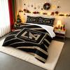 Los Angeles FC Black Gold Crest Bedding set (1 duvet cover, 2 pillowcases, duvet not included) for Game Room Man Cave Decor, MLS Soccer Team Art Print