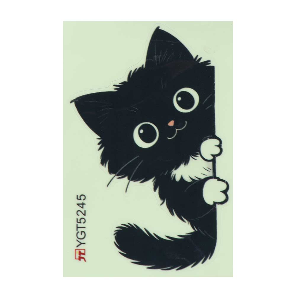 PVC Luminous Cat Wall Decals Home Decor Cat Switch Stickers Glowing Cat Stickers Living Room