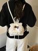 Mochila Infantil Hello Kitty com Acabamento em Renda e Estampa de Desenho Animado Para Uso Diário