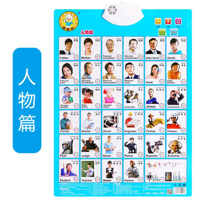 Kids Early Education Interactive Audible Wall Chart Learning Teaching Toy
