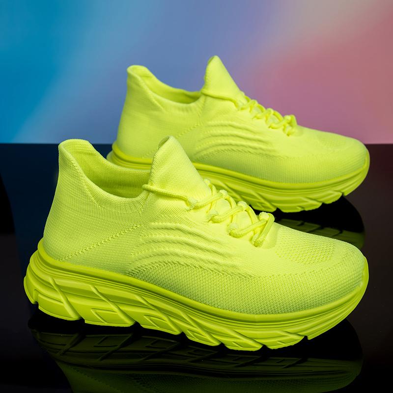 Men's Gray Running Shoes - Breathable Mesh Lace Cushioned Flat Boots Lightweight Sports Training Shoes Casual Style Design Shoes