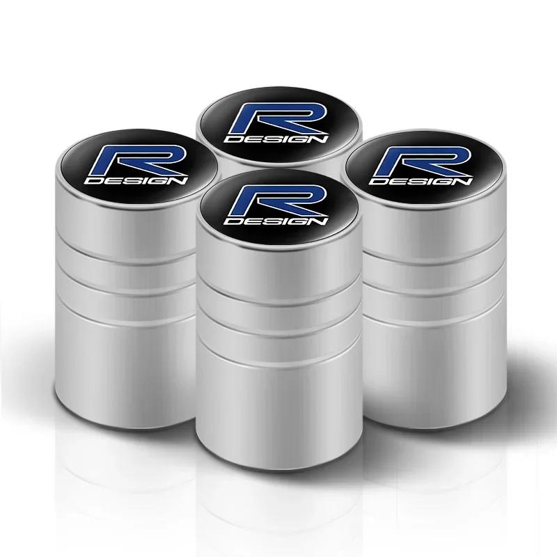 Car Wheel Tire Valve Caps Metal Stem Cover For Volvo Rdesign V90 XC40 V60 S60 V70 XC60 S90 Polestar XC90 V40 V50 AWD Accessory