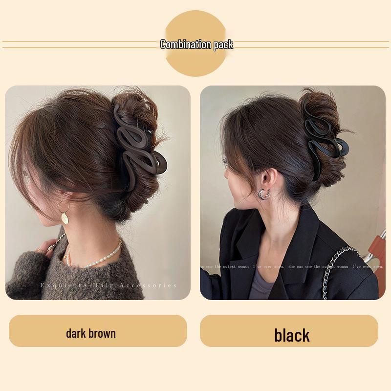 2024 Frosted Large Star Hair Clip - High-End Shark Clip Accessory for Women
