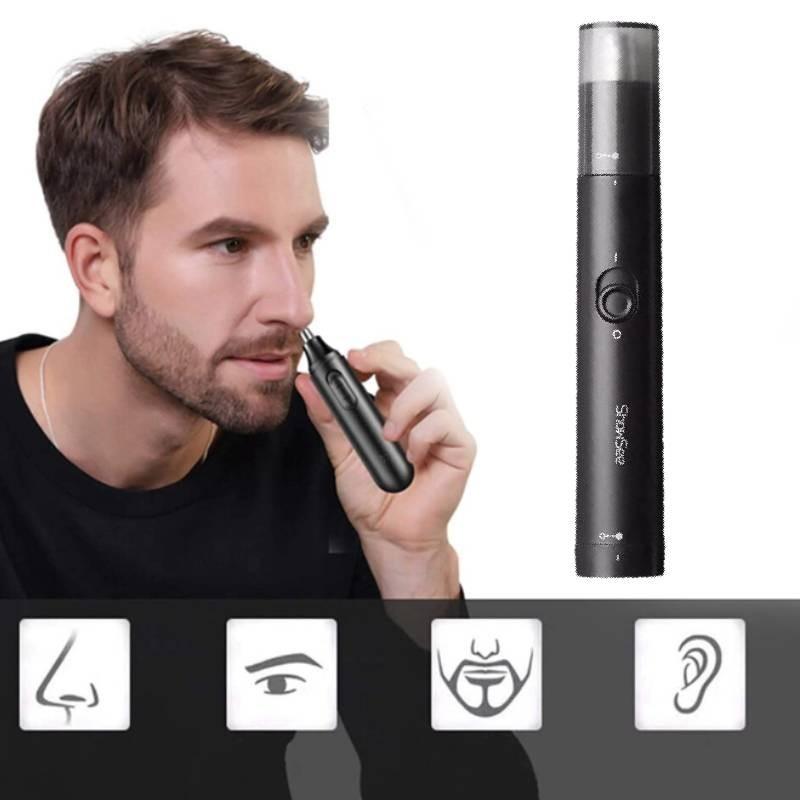 Compact Electric Nose Hair Trimmer For Men And Women With Detachable Washable Heads