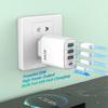 36W PD Fast Charger: 5V4A Multi-Port Adapter with 3 USB Ports, Compatible with European, American, and UK Standards