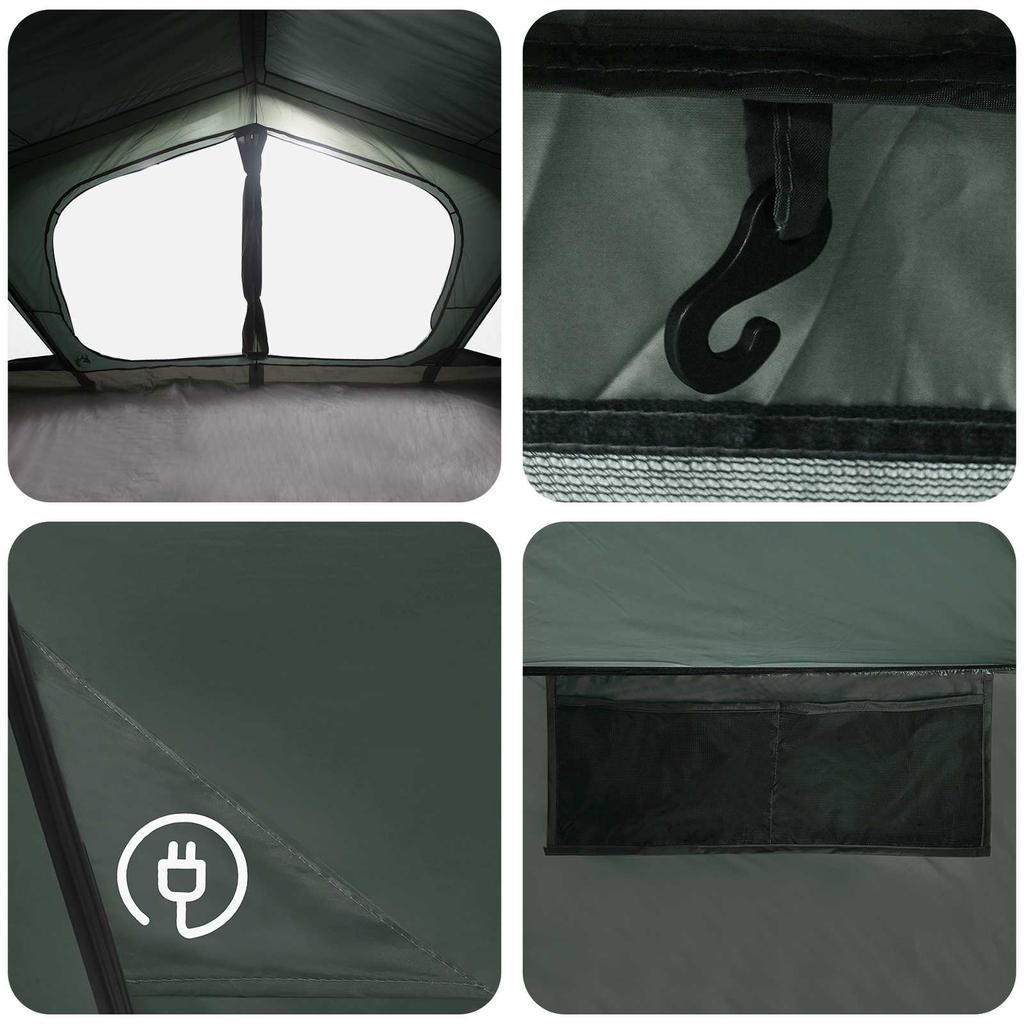 Cabin Tent Olive Green 480 x 273 x 205 cm Polyester and Steel