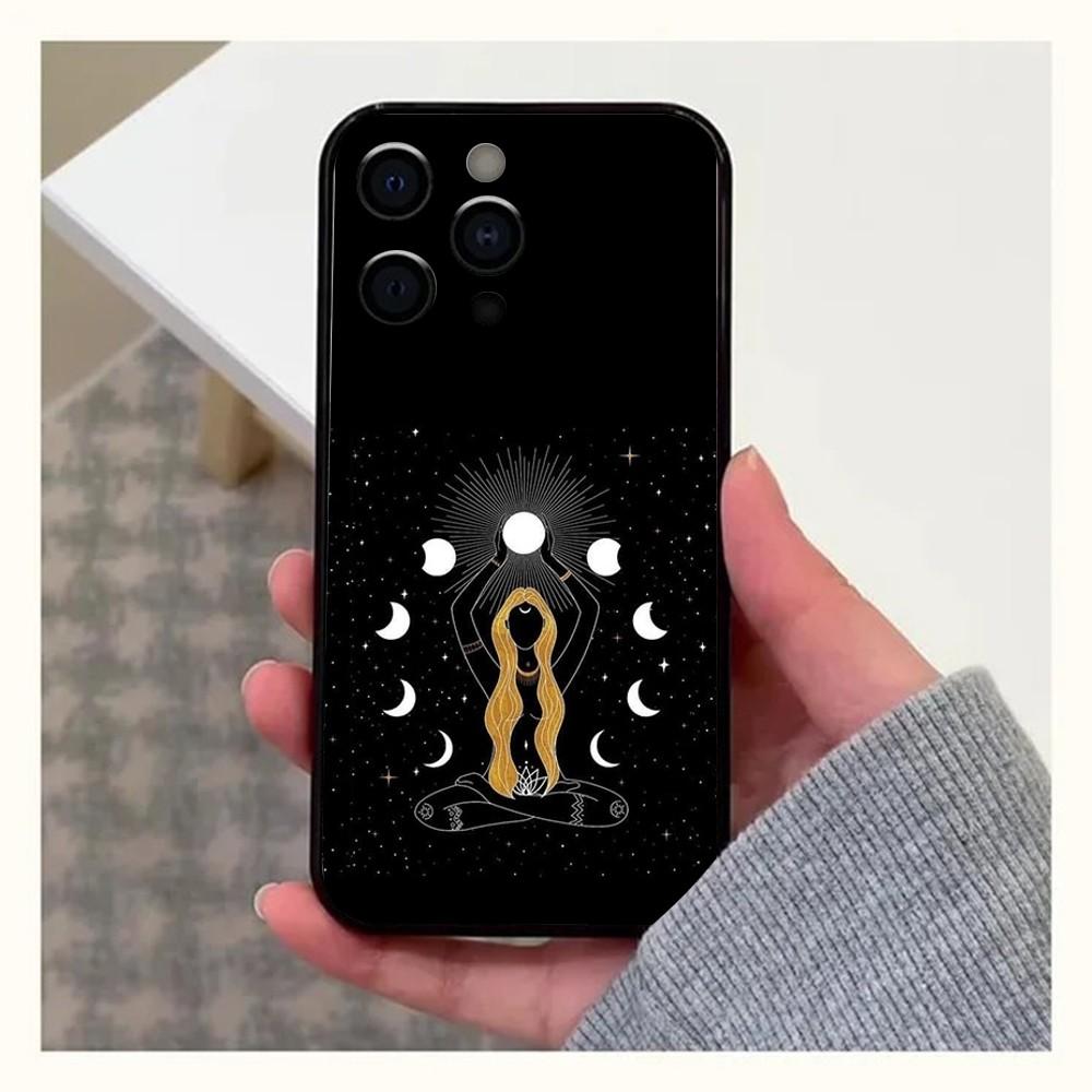 

Witches moon Tarot Mystery Totem Phone Case For Apple iPhone 15,14,13,12,11,Pro,X,XS,Max,XR,Plus,Mini Soft Black Cover iPhone13mini