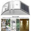 Solar Powered PIR Motion Sensor 2 LED Path Wall Light Garden Security Lamps Silver Pure White