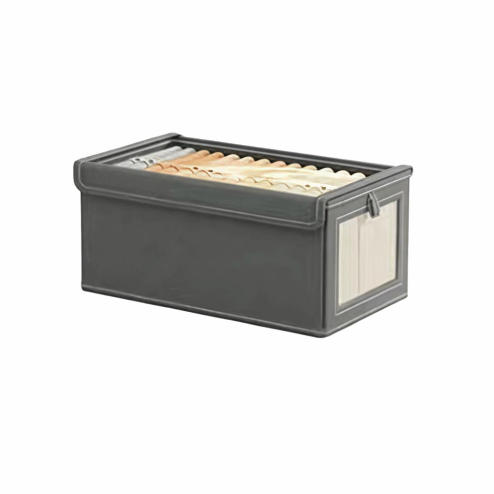 Stackable Clothes Storage Box Zipper with Lid Storage Organizer Oxford Cloth Thickened Wardrobe Organizer Clothing Storage S