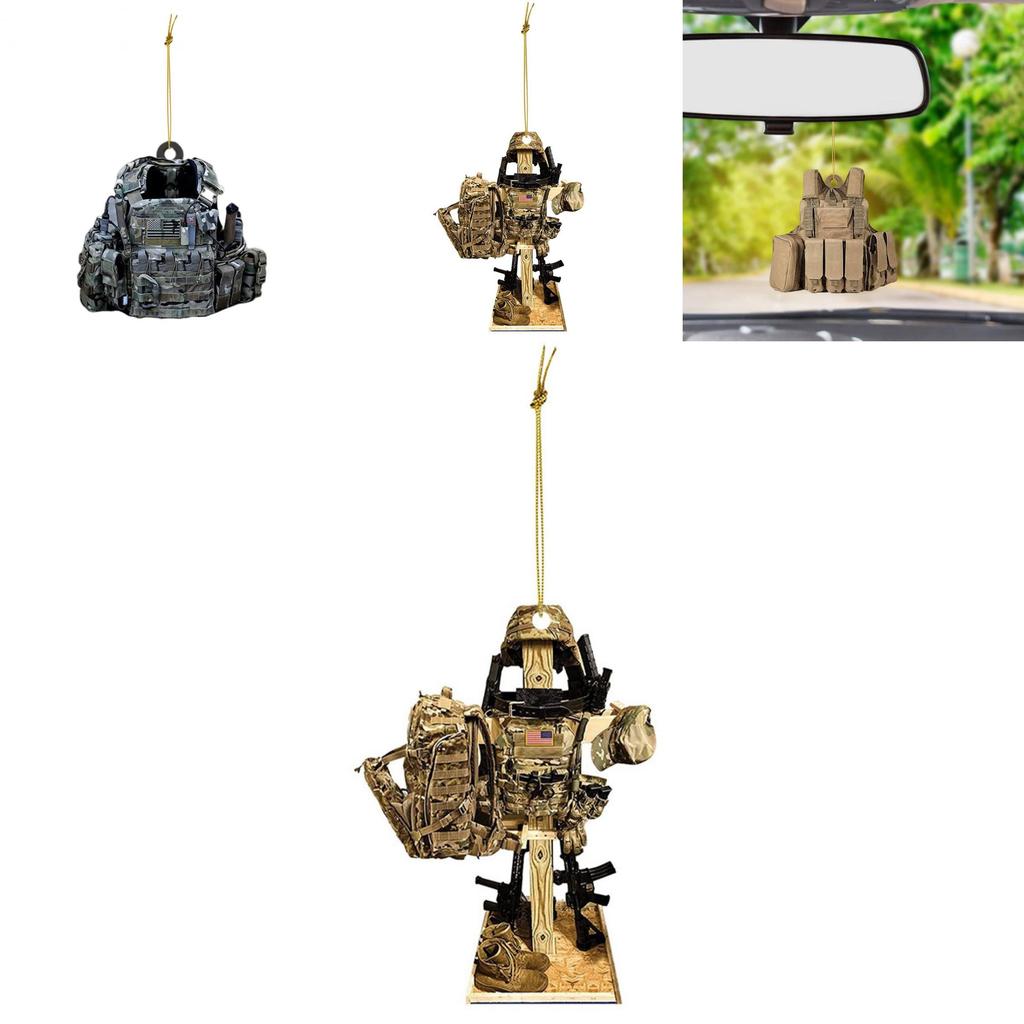 Vintage Acrylic Car Rearview Mirror Pendant Backpack Keychain Auto Interior Hanging Ornament