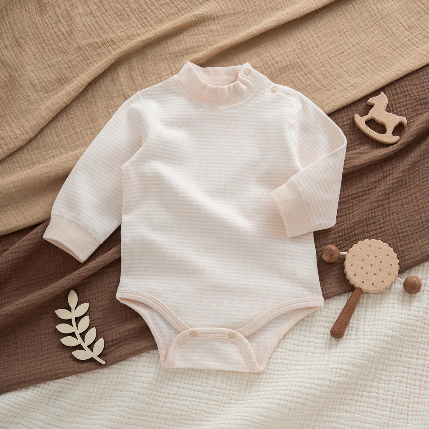 

Теплий дитячий боді - Осінньо-зимовий велюровий ромпер з довгим рукавом та високою горловиною для хлопчиків та дівчаток 90 cm