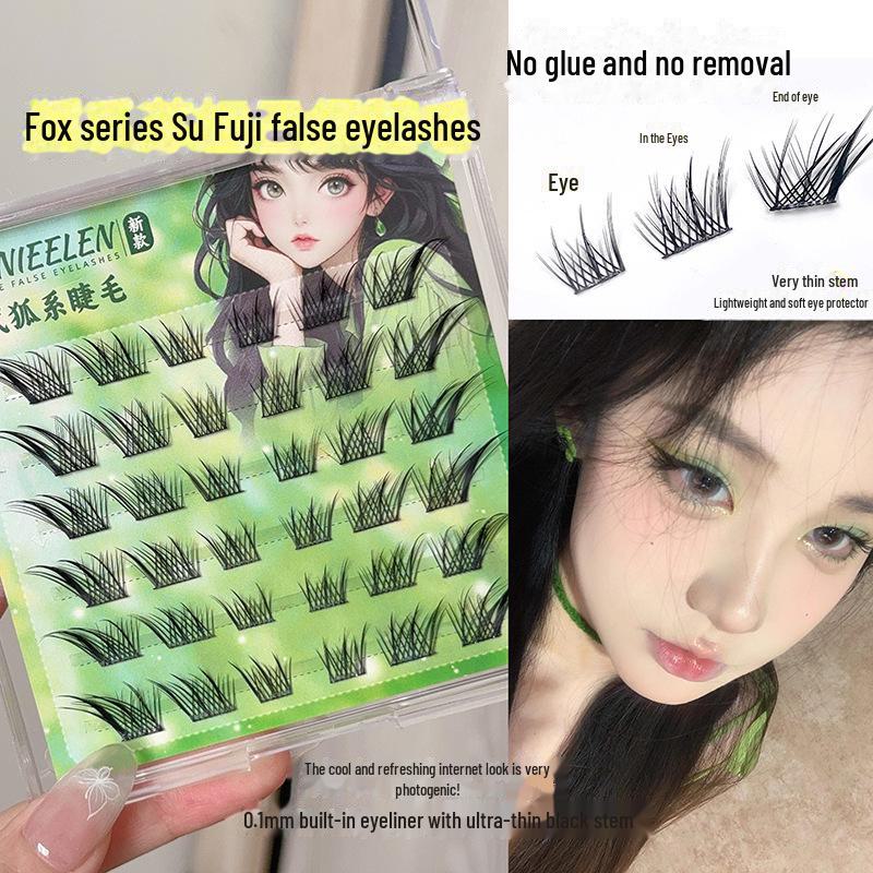 Daji Fox Series Glue-Free Eyelashes - Natural, Thick, Comic Curl, Long-Lasting Wear