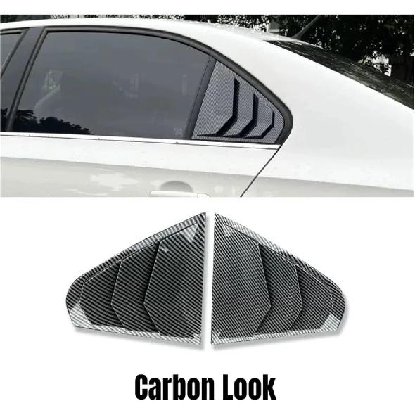 Compatible For Volkswagen Jetta MK6 2012 2013 2014 2015 2016 2017 2018 Car Rear Window Louver Shutter Cover Side Vent Blinds Trim Sticker(Carbon