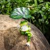 Garden Frog Ornament Resin Sitting Frog Figurine Planter Decor Frog Statue for Flower Pots Balcony Patio Home Indoor Decoration