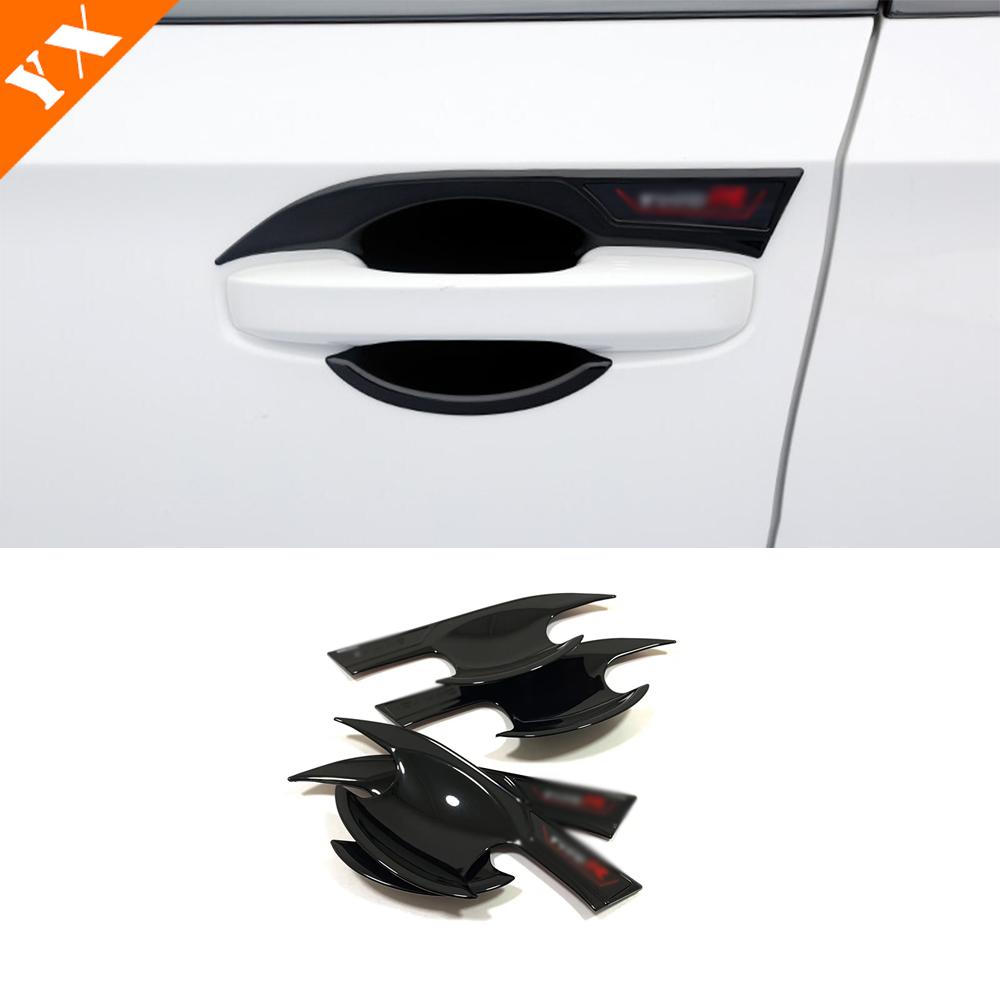 For Honda 11th Gen Civic Carbon Black Chrome Trim Accessories 2022 2023 Car Side Door Handle Decoration Cover Garnish