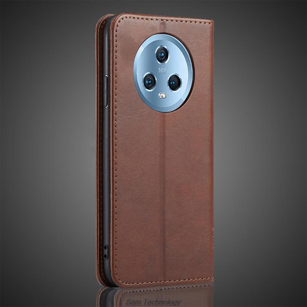 Magnetic Attraction Leather Case for Huawei Honor Magic 5 / Honor Magic5 Holster Flip Cover Case Wallet Bags Fundas Coque