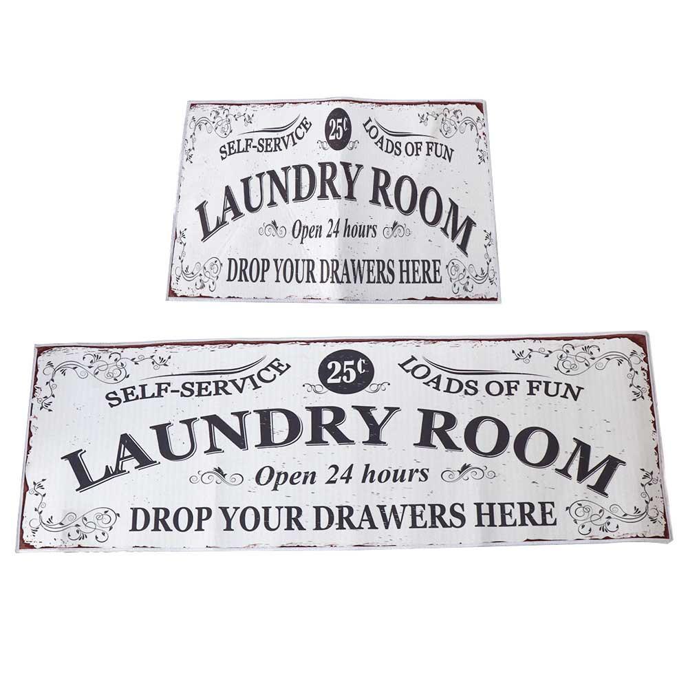 Anti-vegeting Loundry Floor Mat Rectangle Prádelna Koberec Příjemná k pokožce Prádelna Koberec Domácí dekorace