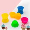6 Stück Silikon Muffin Eierkuchen Backformen Antihaft Lebensmittelqualität Form für Ofen Mikrowelle & Gefrierschrank Leicht zu lösend Wiederverwendbare Kuchenform für Cupcakes Brot