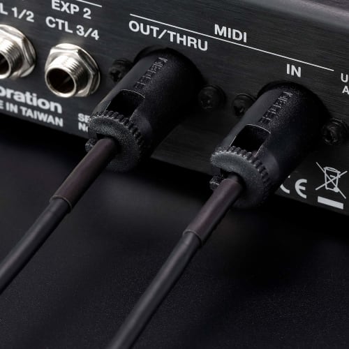 BOSS BMIDI-PB1 MIDI Cable, 30cm Long, Adjustable Angle, for Effects Pedalboards