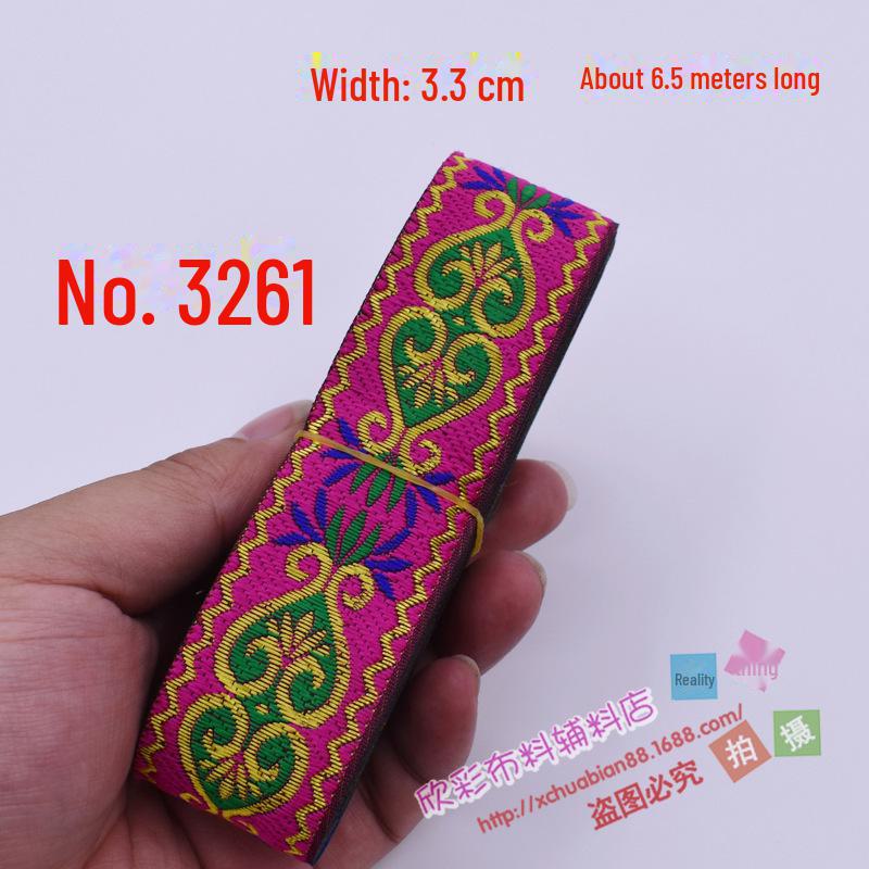 3.3cm Wide Ethnic Miao Buyi Lace Ribbon - Decorative Clothing Accessory