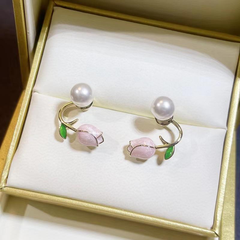 2022 Trendy Korean Tulip Pearl Earrings [Eco-friendly]