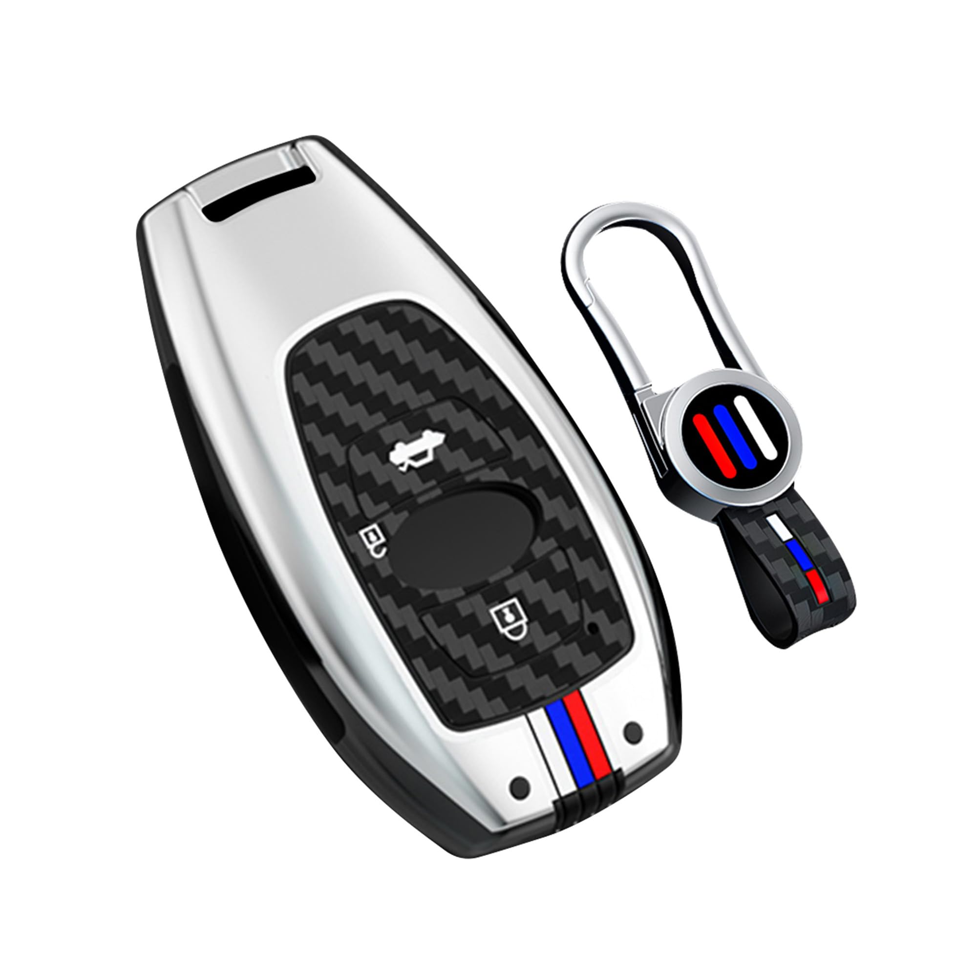 

[TECART] Чехол для ключа Subaru Cross-Trek, Держатель для ключа Impreza Forester, Ключ Subaru BRZ Outback WRX серебряный