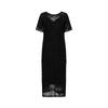 Jiuzi Anna Kou Elegant Light and Mature Hand Hook Hollow Flower Short Sleeve Knitted Dress