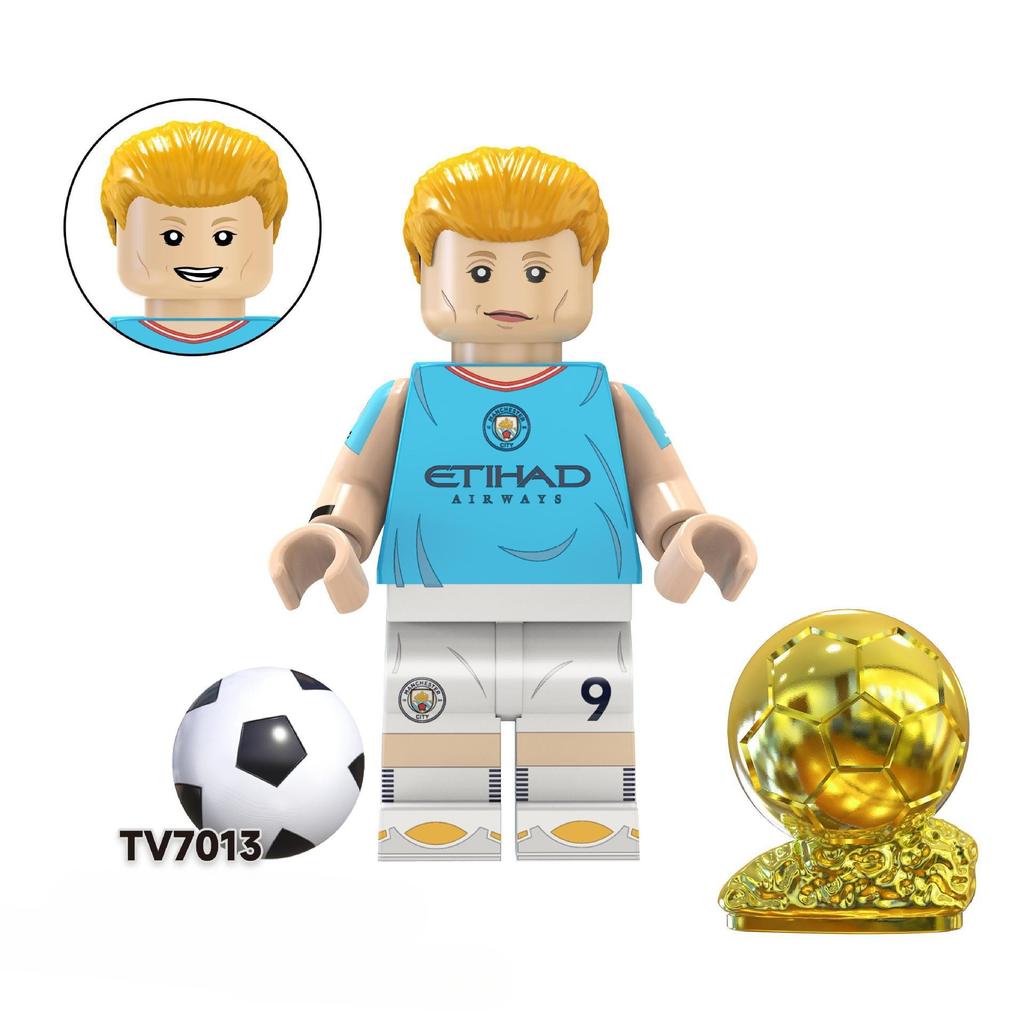 TV6502 World Football Stars Building Blocks Minifigures Set Soccer Players Assemble Bricks Action Figures Model Toys Birthday Gift