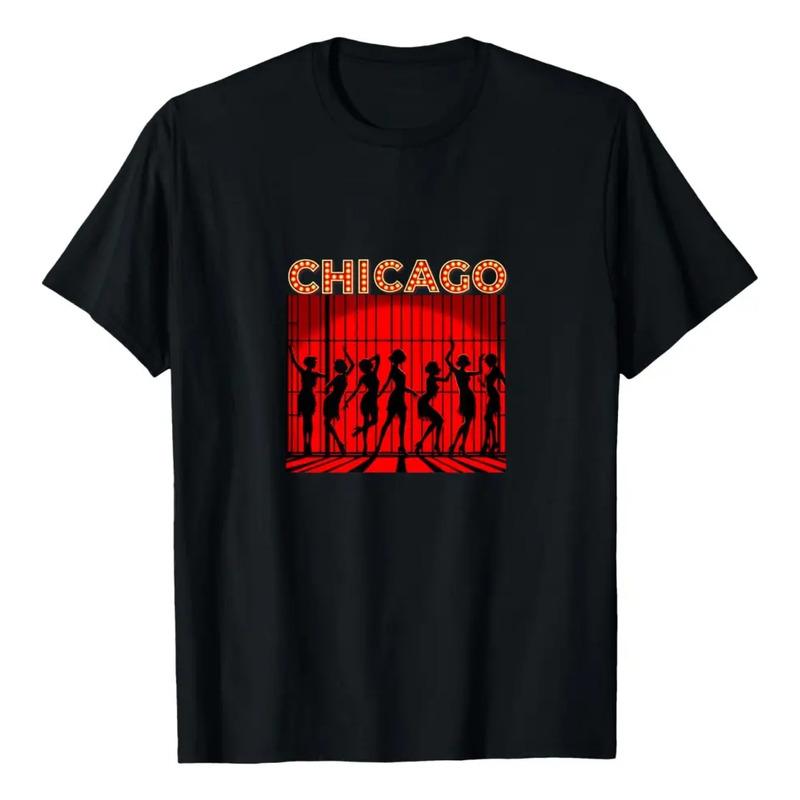 Camiseta Chicago Silhouette De Teatro Musical Art Deco De Lo S разноцветный