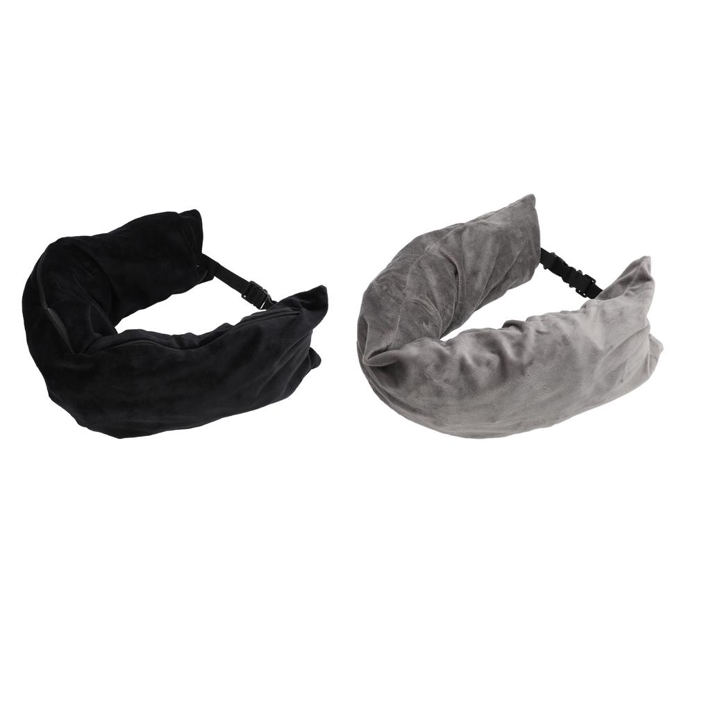 2PCS Fillable Travel Pillows with Rope U Shaped Neck Support Rest Portable Clothing Luggage Storage Pillow for Airplane