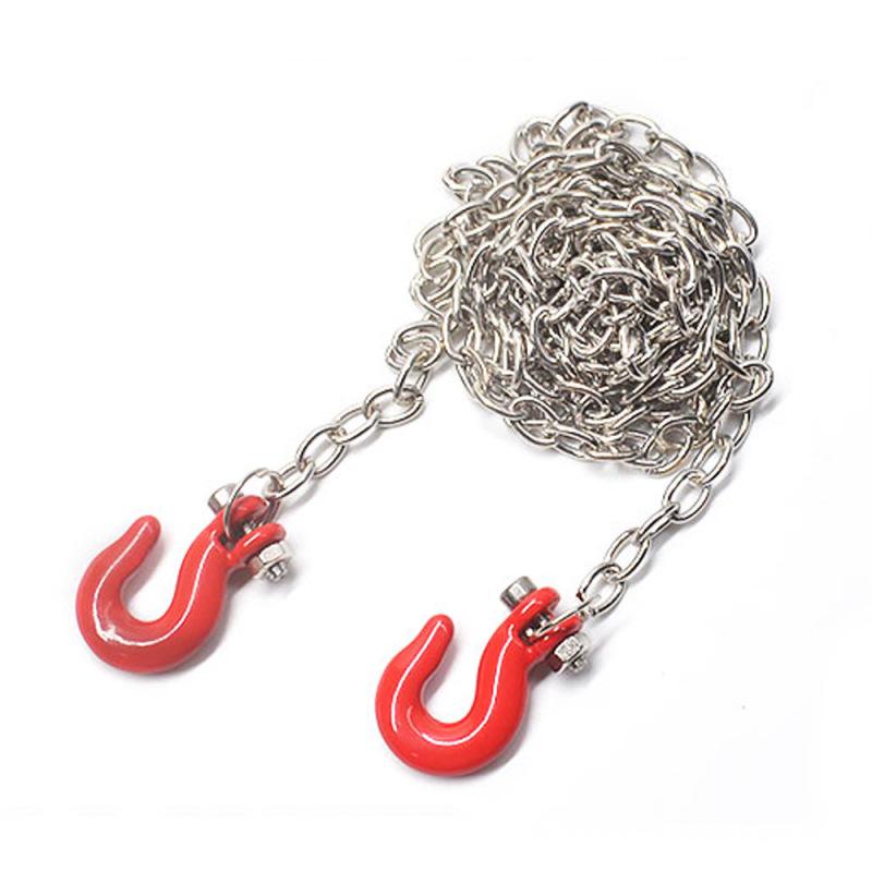 2pcs RC Car Metal Trailer Shackle Rescue Tow Hook for 1/10 RC Crawler TRX4 SCX10 90046 RC4WD D90 TF2